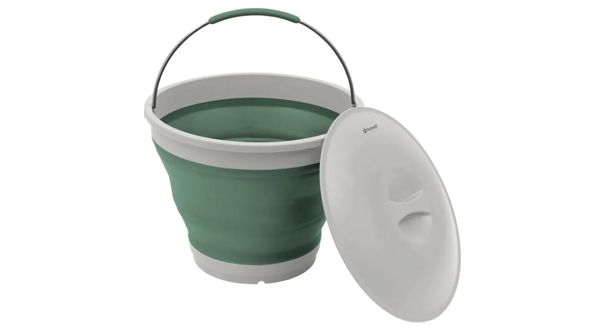 Collaps runder Eimer mit Deckel Shadow Green
