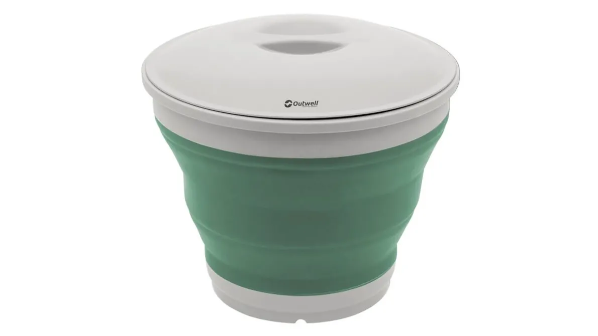 Collaps runder Eimer mit Deckel Shadow Green