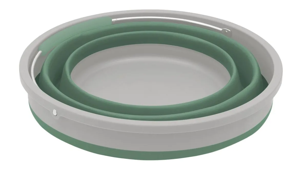 Collaps runder Eimer mit Deckel Shadow Green