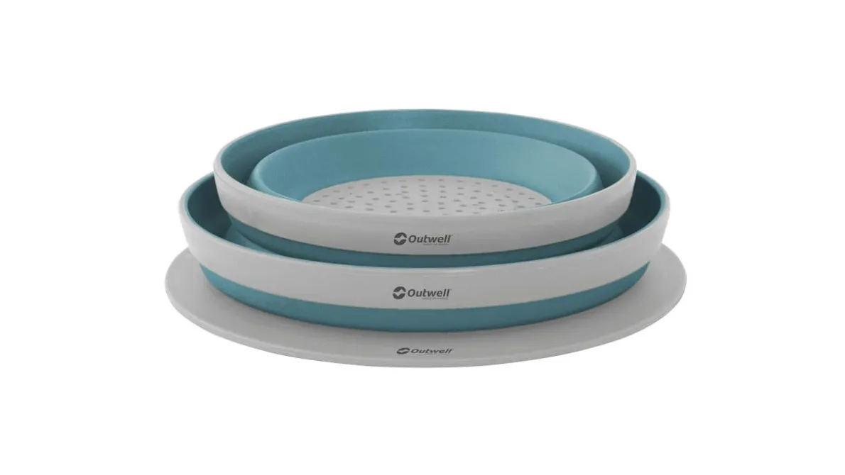 Collaps Schüssel und Sieb Classic Blue
