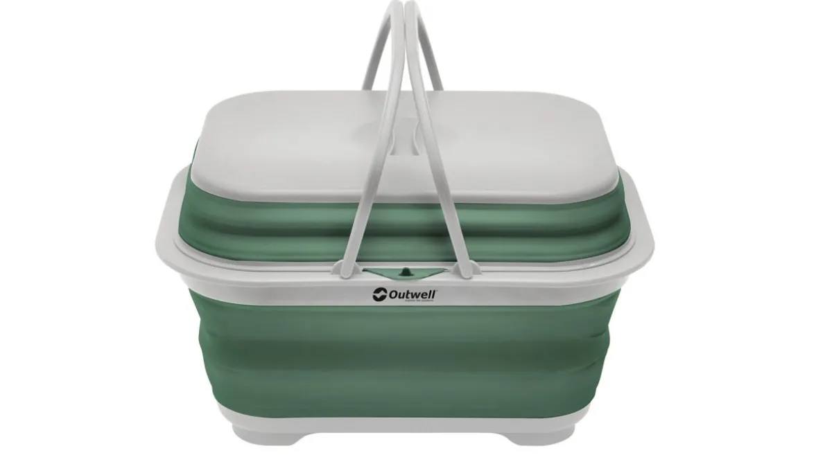 Collaps Waschbecken mit Griff und Deckel Shadow Green