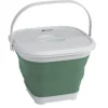 Eckiger Eimer Collaps mit Deckel Shadow Green