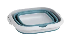 Eckiger Eimer Collaps mit Deckel Classic Blau