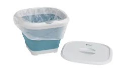 Eckiger Eimer Collaps mit Deckel Classic Blau