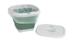 Eckiger Eimer Collaps mit Deckel Shadow Green