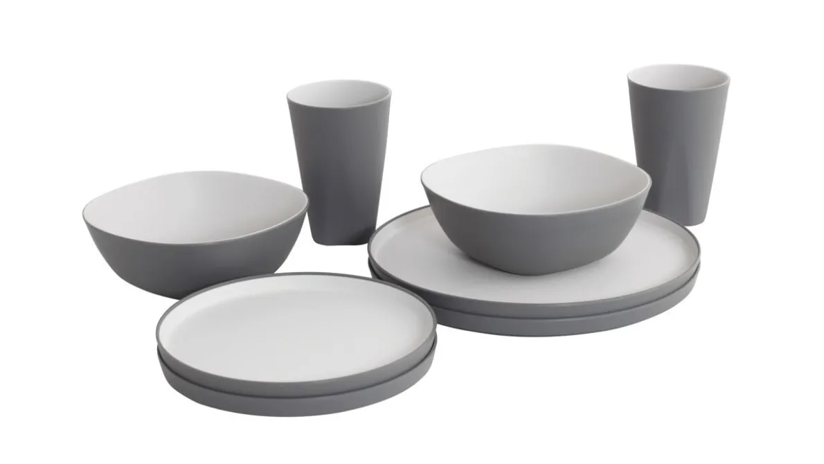 Gala Geschirrr-Set 2 Personen Grey Mist