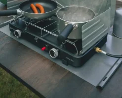 Wärmeverteilerplatte und windschutz